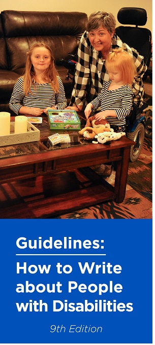 Deb Young with Her grandkids. Guidelines: how to write about people with disabilities, 9th edition