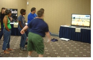 People playing Wii